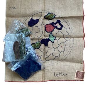 Joan Moshimer Rug Hooking Kit “Broken Glass” Unfinished Vintage